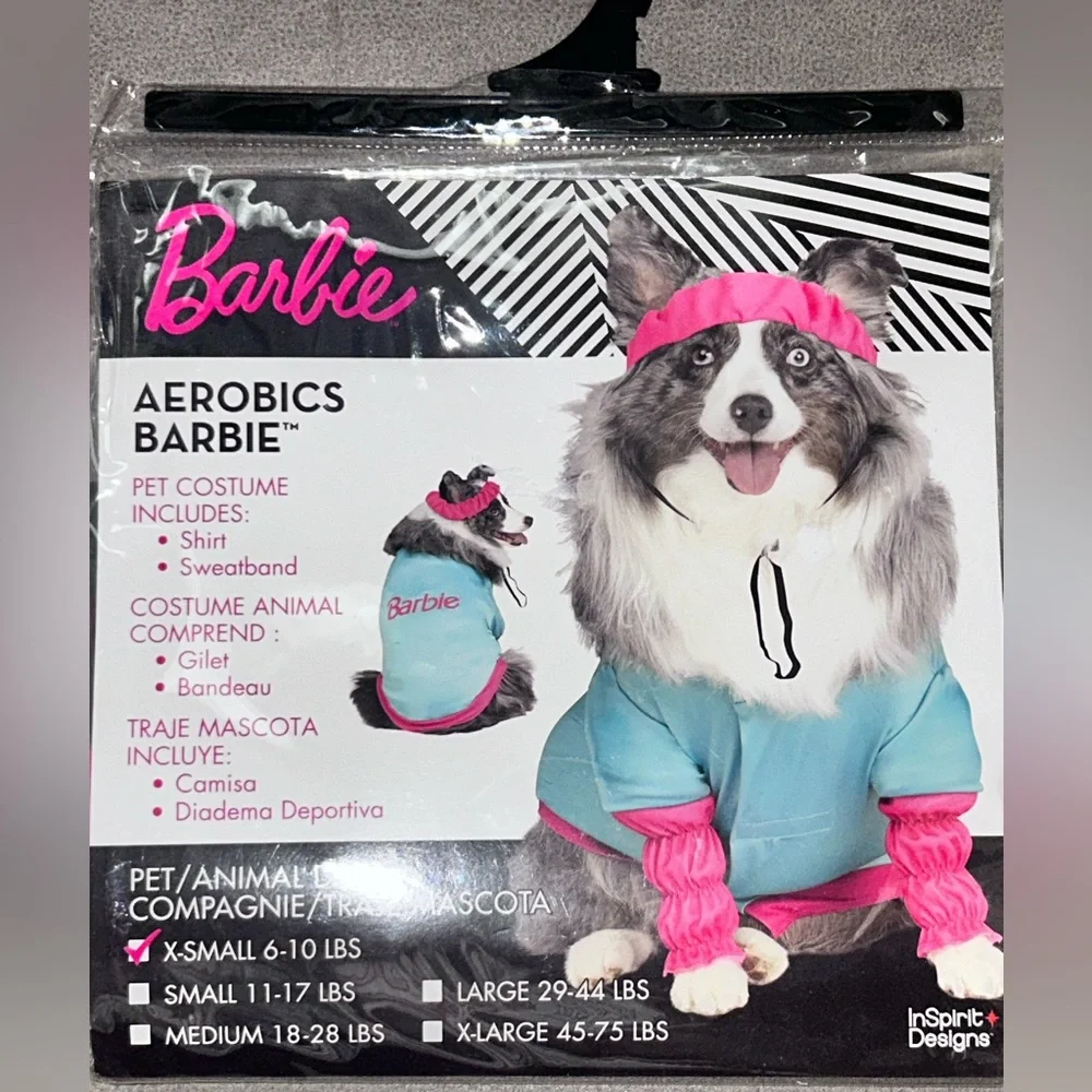 50%offw❤️ NEW InSpirit Design Aerobics Workout Barbie Dog Halloween Costume XS